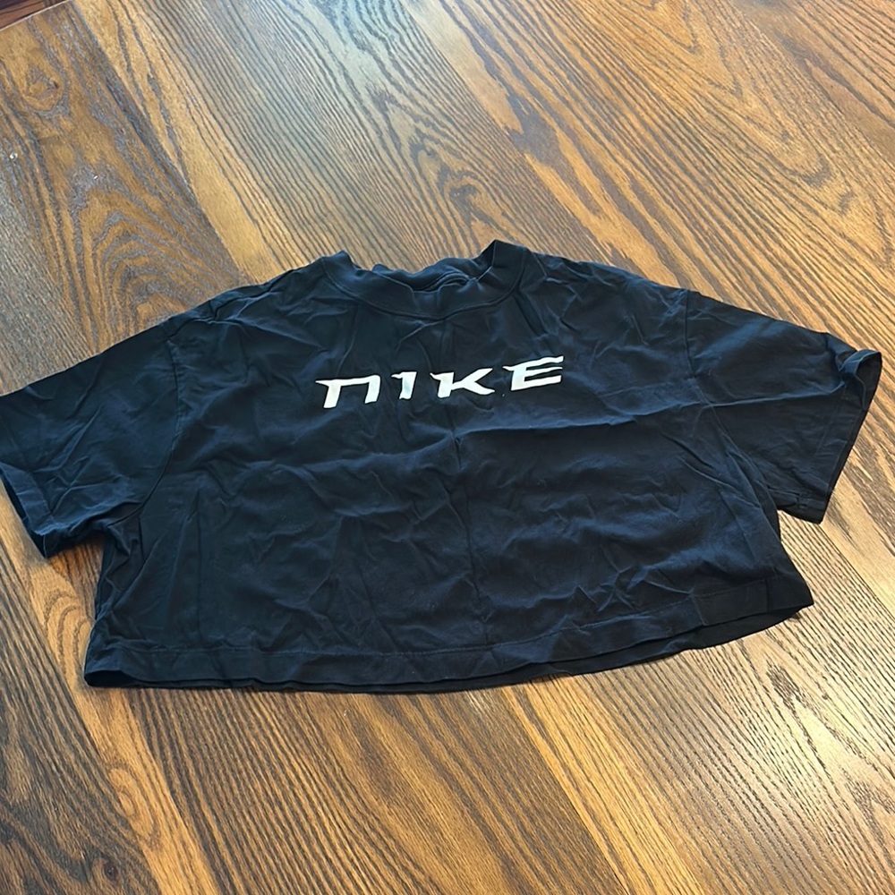 Nike Black Tee with White Logo